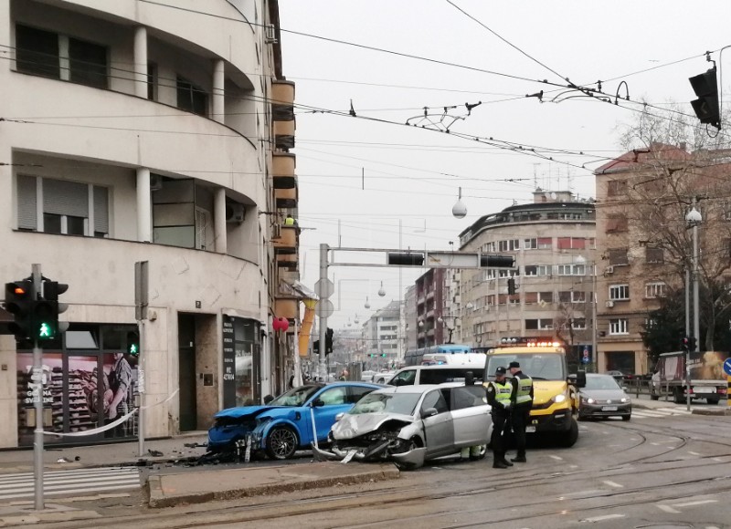 Sudar automobila u Zagrebu