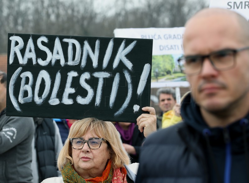 Prosvjed protiv dozvole za gospodarenje otpadom za rasadnik Čret-Zrinjevac