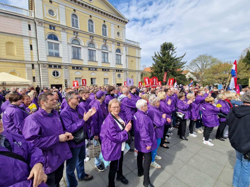 Varaždin: Prosvjed koalicije "Rijeke pravde"