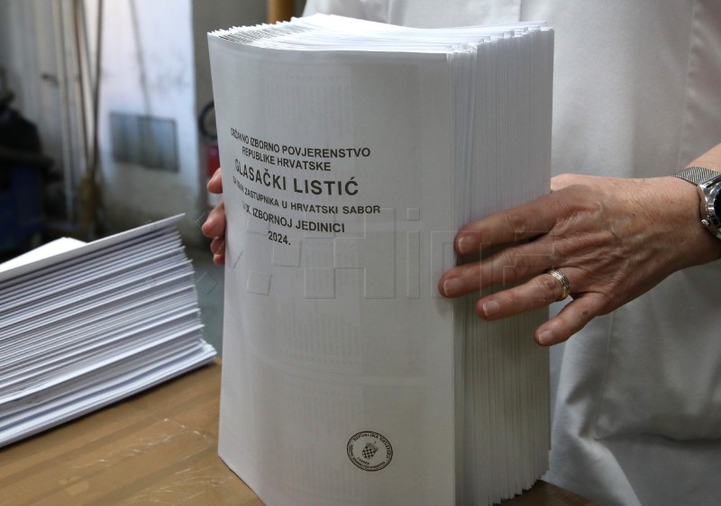 Tisak izbornih listića za parlamentarne izbore 2024.