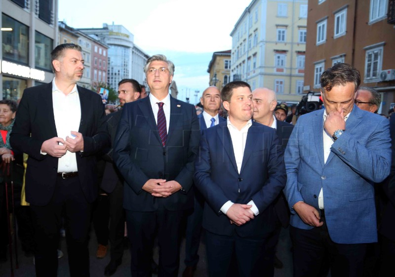 Rijeka: Predizborni skup HDZ-a