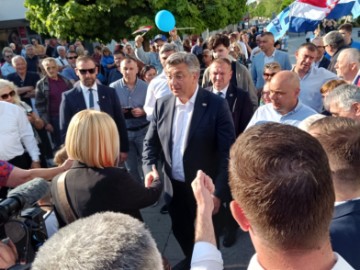 Vukovar: Plenković na predizbornom skupu HDZ-a