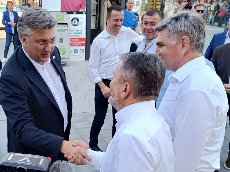 Vukovar: Plenković na predizbornom skupu HDZ-a