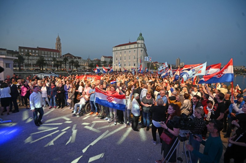 Plenković na predizbornom skupu HDZ-a i partnera u Splitu