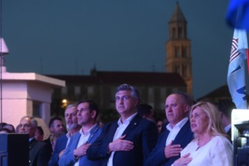 Plenković na predizbornom skupu HDZ-a i partnera u Splitu