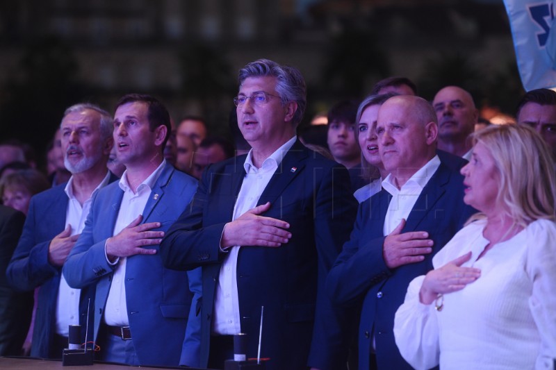 Plenković na predizbornom skupu HDZ-a i partnera u Splitu