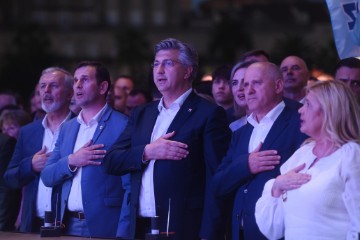 Plenković na predizbornom skupu HDZ-a i partnera u Splitu