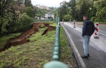 Nova aktivacija klizišta na ulazu u Predsjedničke dvore, zatvoren dio ulice Pantovčak