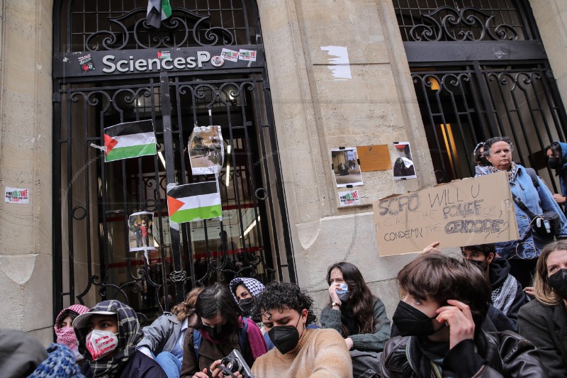 FRANCE CAMPUS PROTEST ISRAEL GAZA CONFLICT