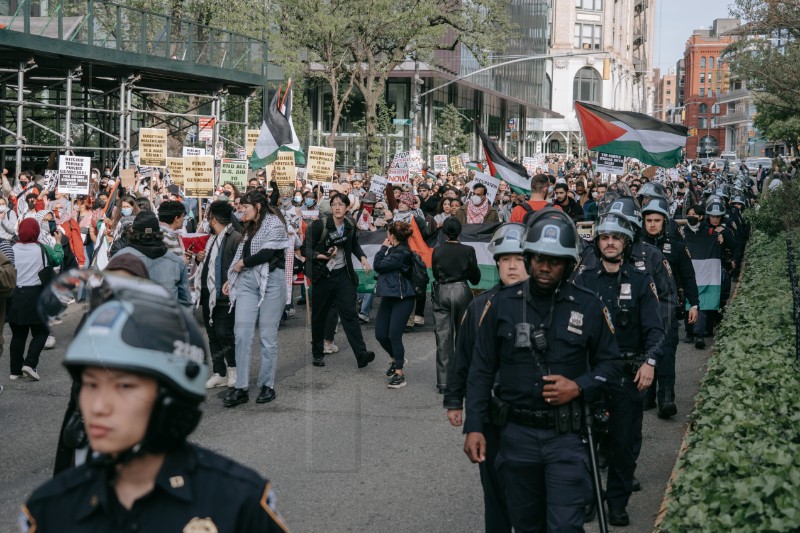 USA NEW YORK NYU GAZA RALLY