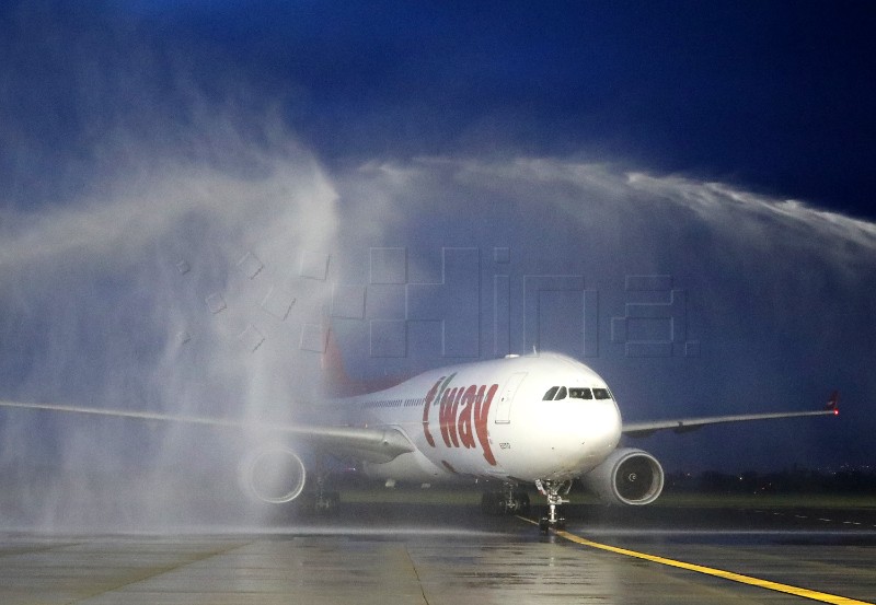 Dolazak prvog leta T'way Air-a na redovnoj liniji Seul - Zagreb