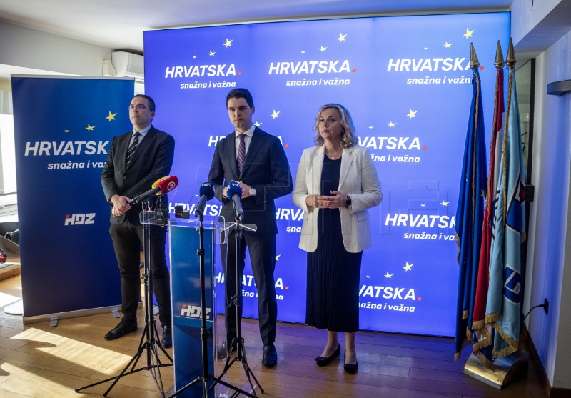 Konferencija za medije kandidata na europskim izborima s liste HDZ-a