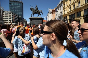 Zagrebački maturanti proslavljaju "Dan zagrebačkih maturanata”