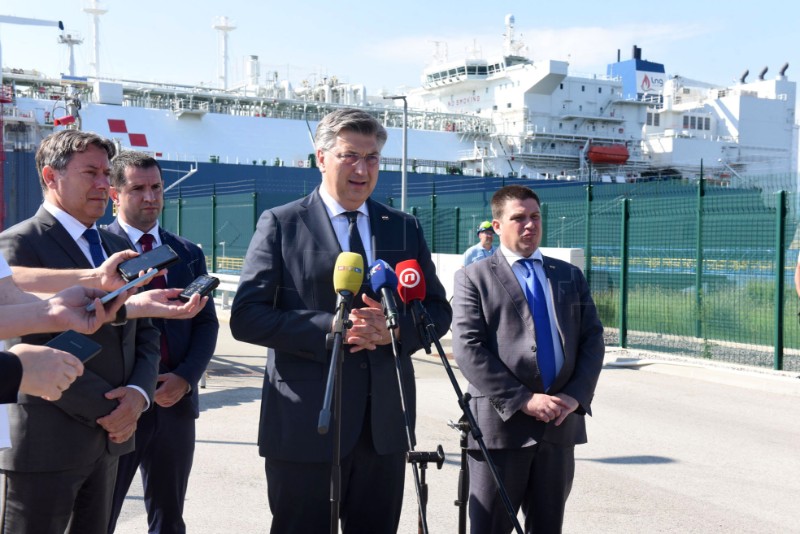 Plenković obišao LNG terminal na Krku