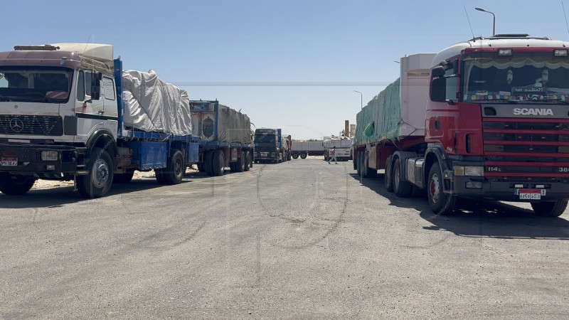 EGYPT GAZA AID TRUCKS