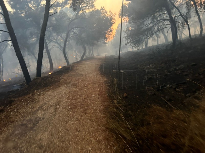 Požar otvorenog prostora u blizini Trogira