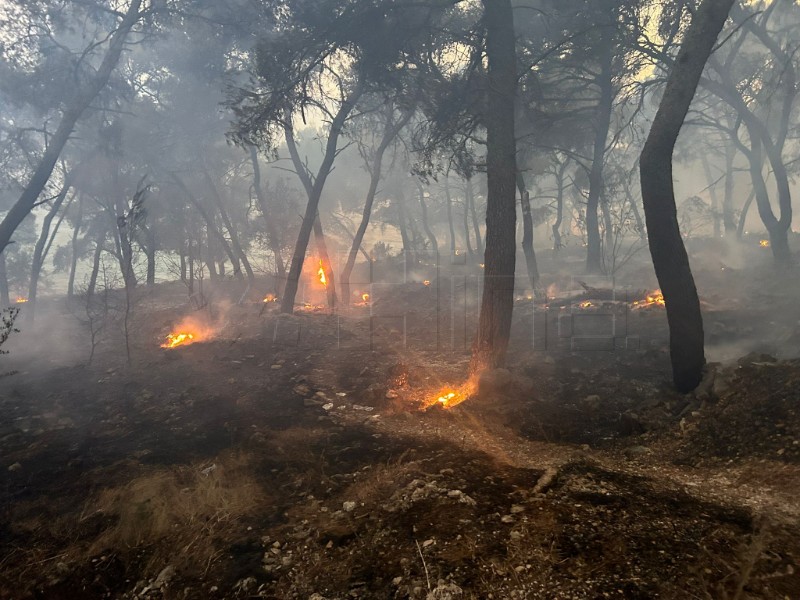 Požar otvorenog prostora u blizini Trogira