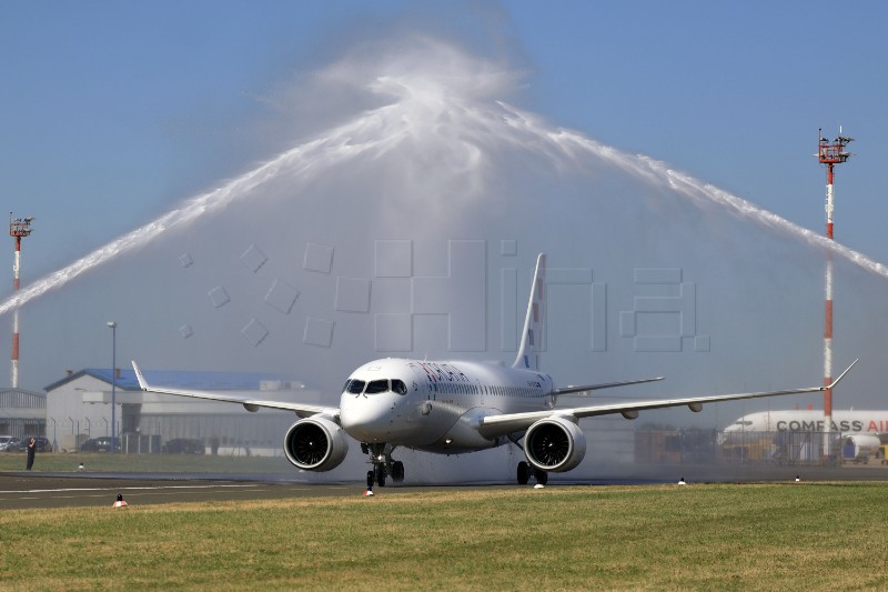 Doček novog zrakoplova Airbus A220 u zagrebačkoj zračnoj luci