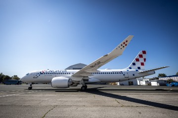 Doček novog zrakoplova Airbus A220 u zagrebačkoj zračnoj luci