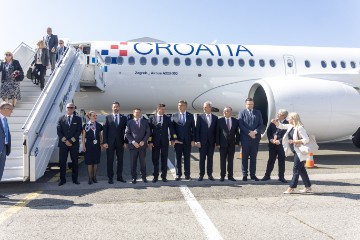 Doček novog zrakoplova Airbus A220 u zagrebačkoj zračnoj luci