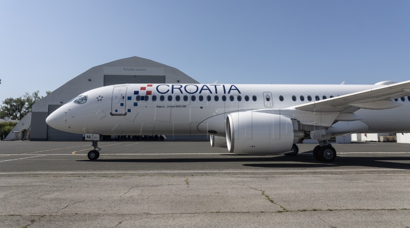 Doček novog zrakoplova Airbus A220 u zagrebačkoj zračnoj luci