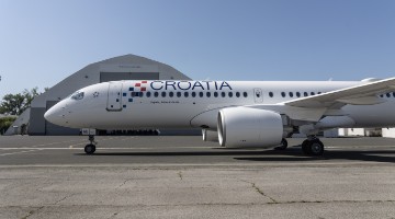 Doček novog zrakoplova Airbus A220 u zagrebačkoj zračnoj luci