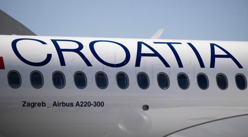 Doček novog zrakoplova Airbus A220 u zagrebačkoj zračnoj luci