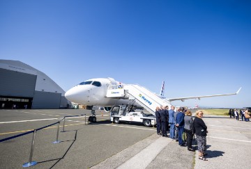 Doček novog zrakoplova Airbus A220 u zagrebačkoj zračnoj luci