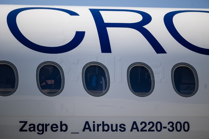 Doček novog zrakoplova Airbus A220 u zagrebačkoj zračnoj luci