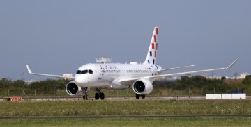 Doček novog zrakoplova Airbus A220 u zagrebačkoj zračnoj luci