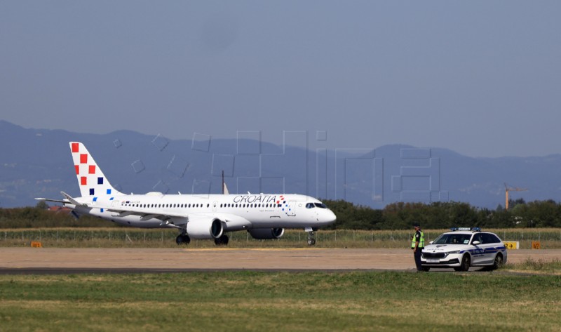 Doček novog zrakoplova Airbus A220 u zagrebačkoj zračnoj luci