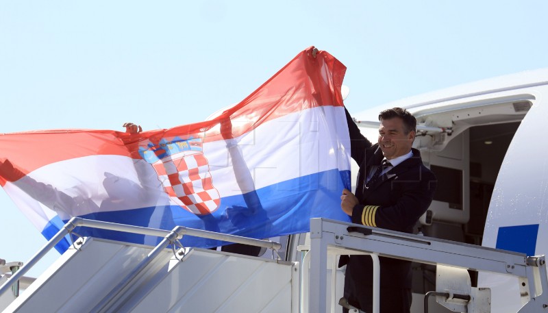 Doček novog zrakoplova Airbus A220 u zagrebačkoj zračnoj luci