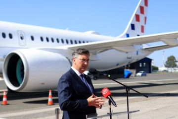 Doček novog zrakoplova Airbus A220 u zagrebačkoj zračnoj luci