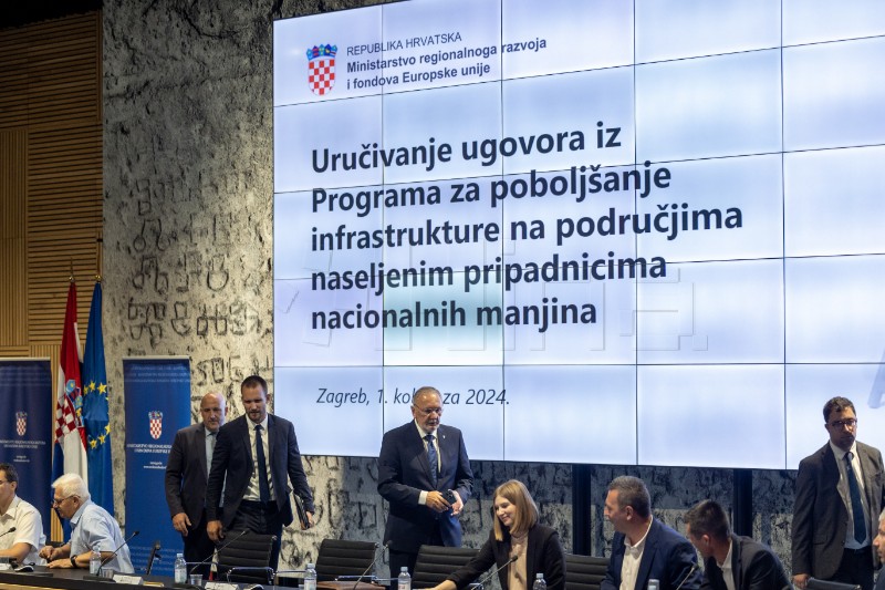 Dodjela ugovora za poboljšanje infrastrukture na područjima s nacionalnim manjinama