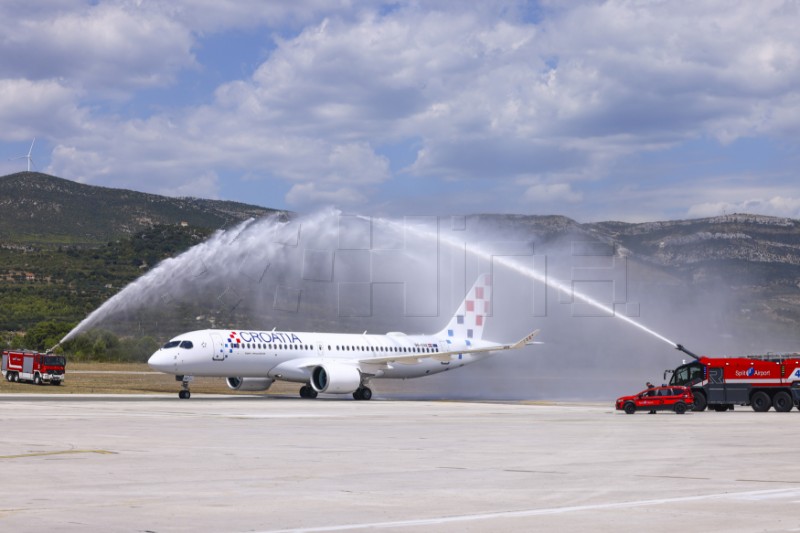  Svečani doček novog zrakoplova Croatia Airlinesa Airbus A220 