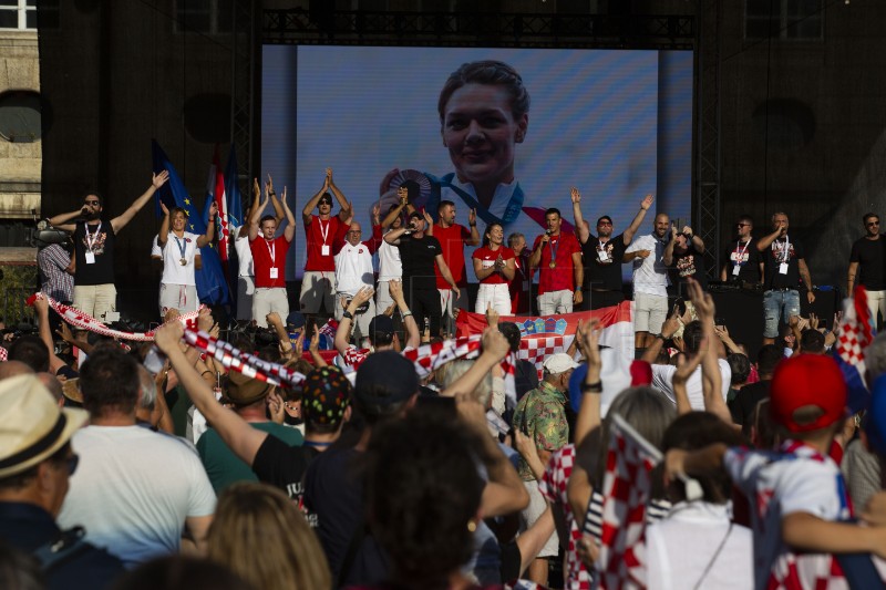 Doček olimpijaca na Trgu bana Jelačića