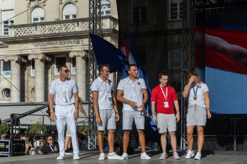 Doček olimpijaca na Trgu bana Jelačića