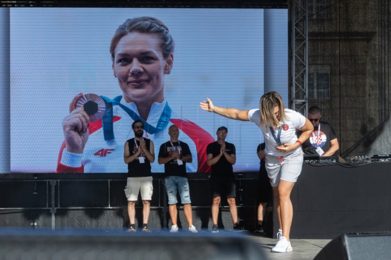 Doček olimpijaca na Trgu bana Jelačića