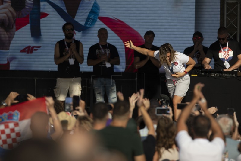 Doček olimpijaca na Trgu bana Jelačića