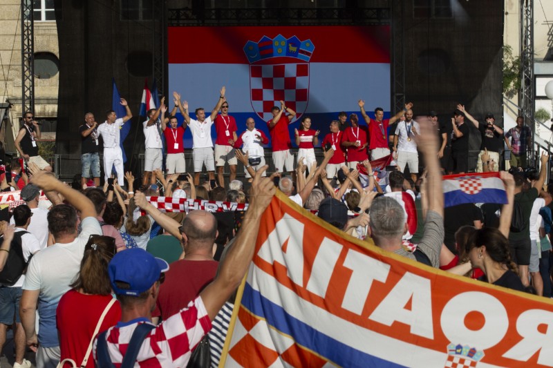 Doček olimpijaca na Trgu bana Jelačića