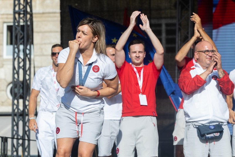 Doček olimpijaca na Trgu bana Jelačića