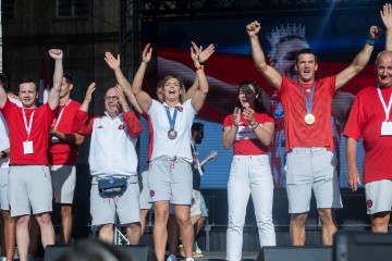 Doček olimpijaca na Trgu bana Jelačića