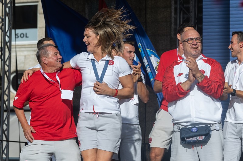 Doček olimpijaca na Trgu bana Jelačića