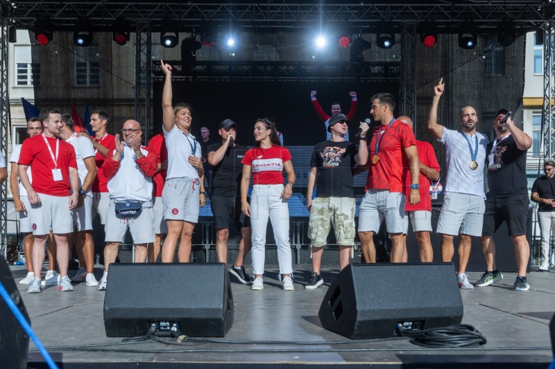 Doček olimpijaca na Trgu bana Jelačića