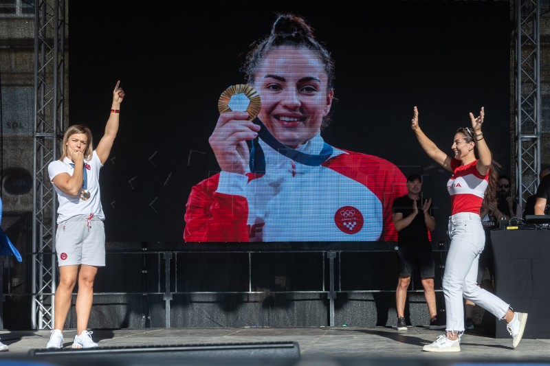 Doček olimpijaca na Trgu bana Jelačića