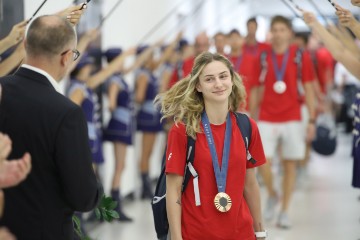 Doček hrvatskih olimpijaca u zagrebačkoj zračnoj luci