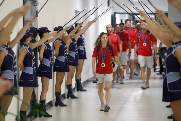 Doček hrvatskih olimpijaca u zagrebačkoj zračnoj luci