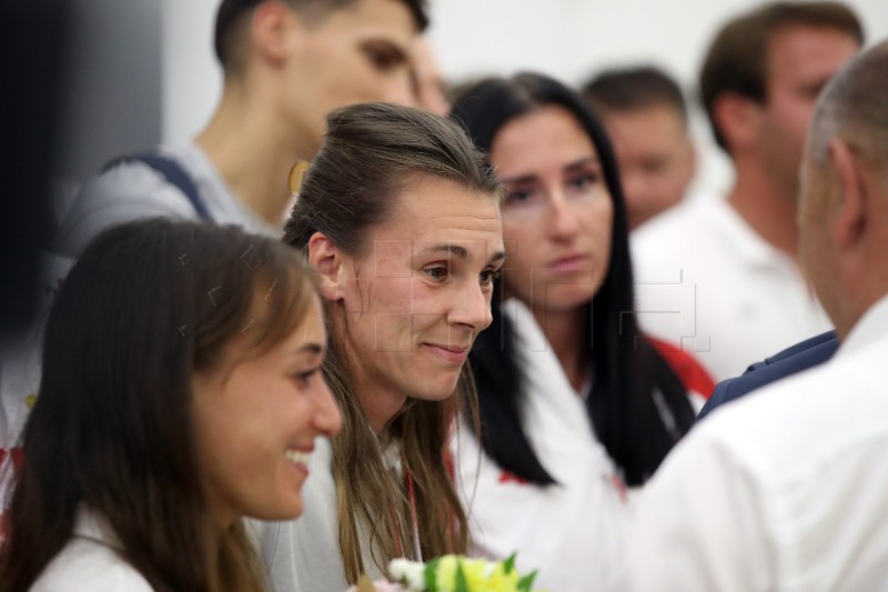 Doček hrvatskih olimpijaca u zagrebačkoj zračnoj luci