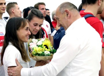 Doček hrvatskih olimpijaca u zagrebačkoj zračnoj luci