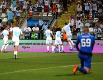 Prva utakmica doigravanja za nogometnu Konferencijsku ligu, Rijeka - Olimpija